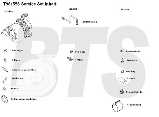 BTS TURBO Kompressor,ülelaadimine T981558